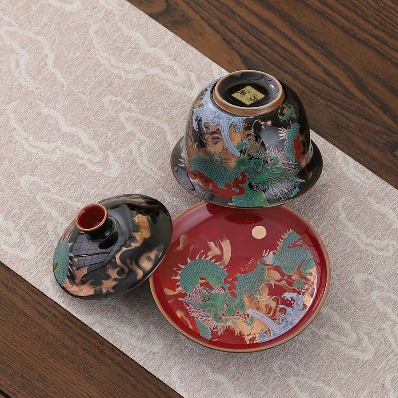 Керамическая чайная чашка с сине-белым рисунком, ретро-чайный набор для домашнего использования