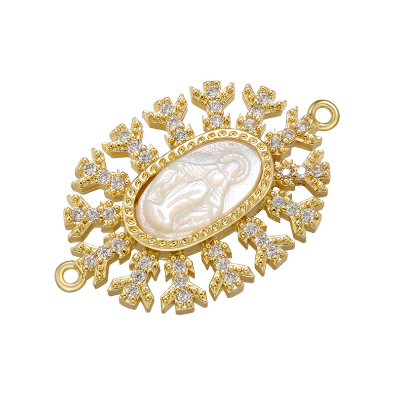 7g Weight Zircon Inlay Material DIY Jewelry Accessories Classification Metal Material Human Pattern Plating Design Fashion Style Metal Zircon Human 6