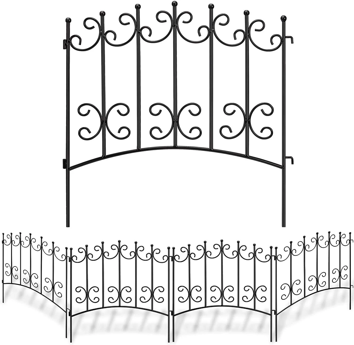 Железная открытая терраса садовая терраса ландшафтный боковой забор от пола до пола декоративный забор цветник собачий забор забор