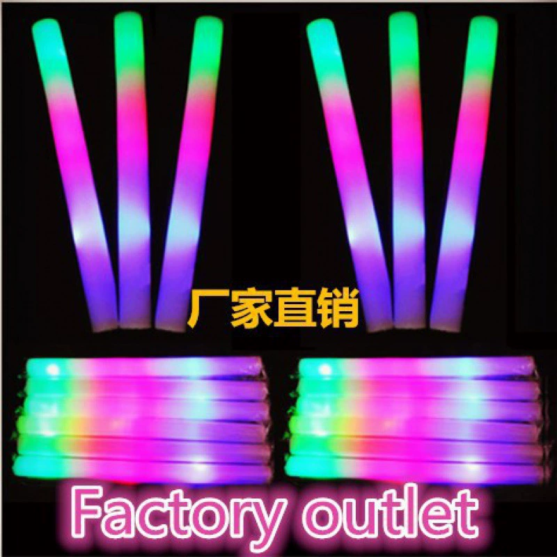 Sponge colorful flashing light stick from foam, 40 cm