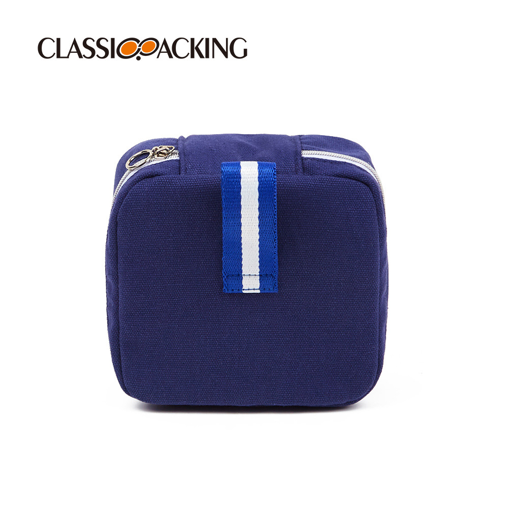 Estilo coreano simple bolsa de cosméticos material de lona suministros cosméticos bolsa de almacenamiento bolsa de cosméticos fábrica al por mayor impresión de logotipo