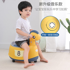 Baby multifunctional toilet, men's and women's toilet, baby potty, universal wheel, wooden horse and slide