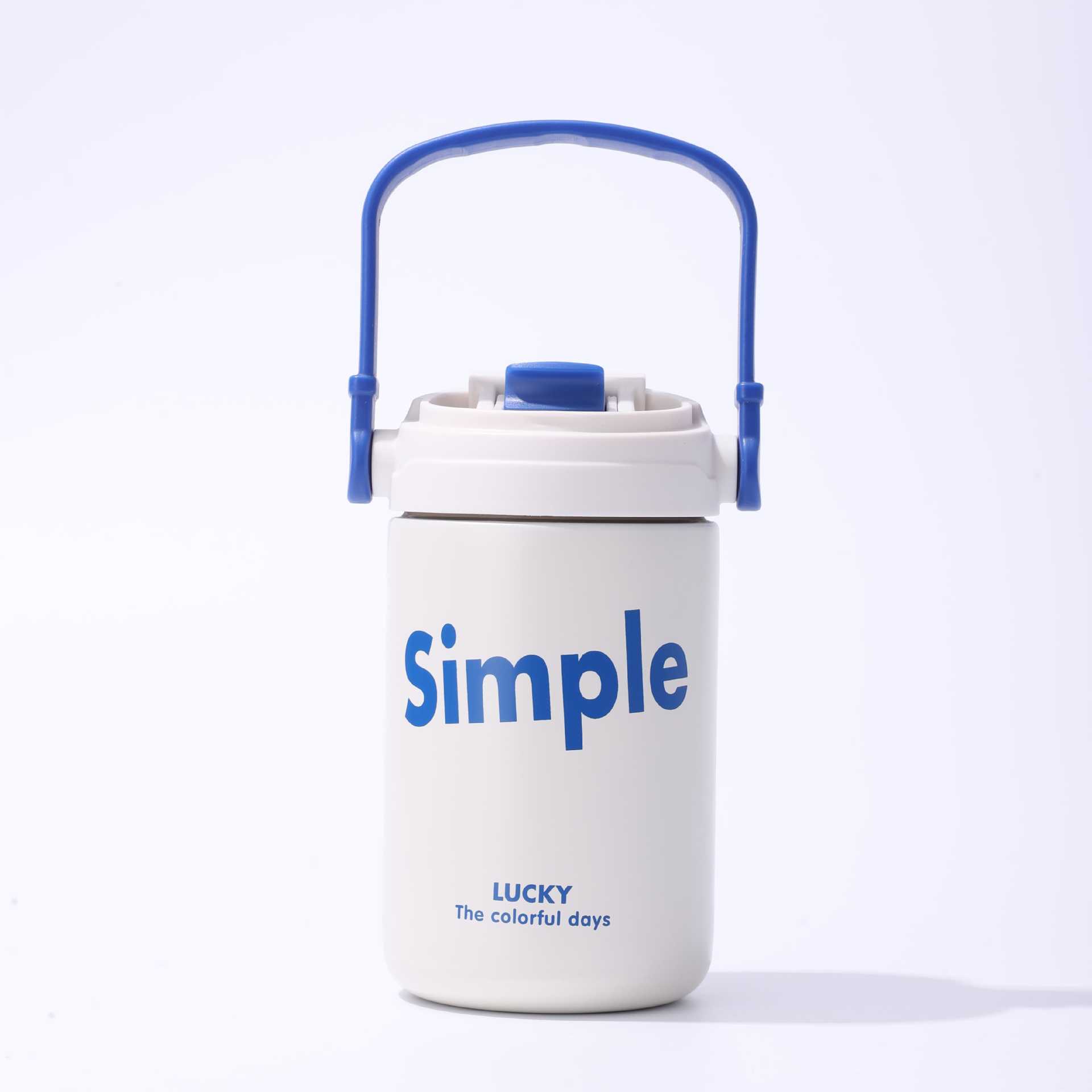 Taza de aislamiento de acero inoxidable 304 de moda Taza de café simple Taza portátil de doble bebida Taza de pareja al por mayor