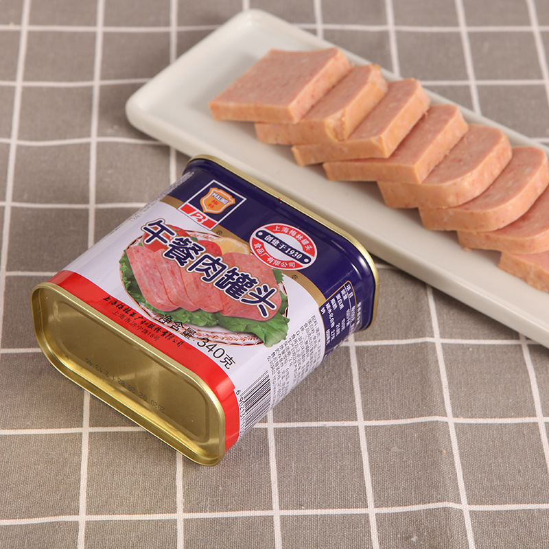 上海梅林ランチ肉缶詰340g/缶インスタント熟菜豚肉ハム便利熟食缶|undefined