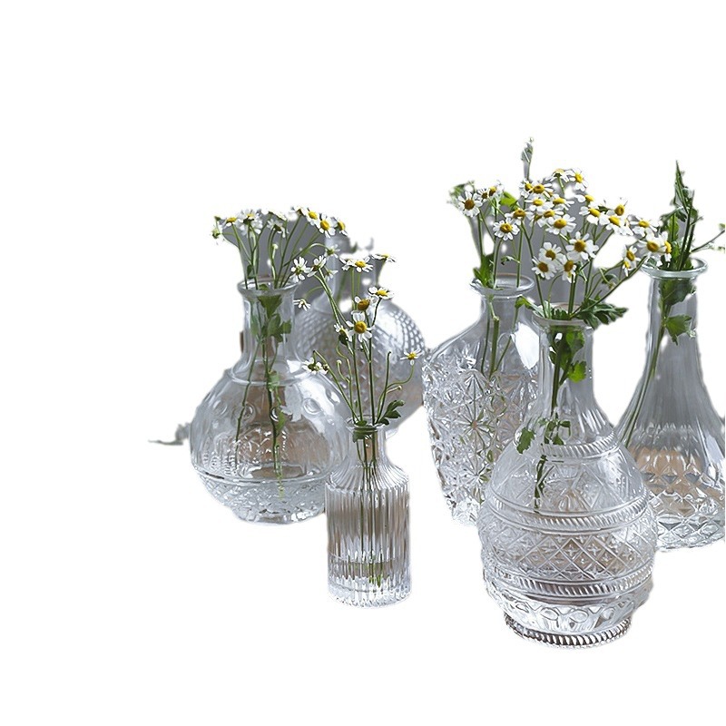 Retro transparent glass brand decorations flower-shaped for living…