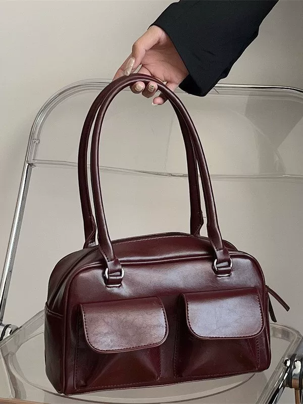 Underarm Shoulder Bag, Retro One-Shoulder Handbag, 28×10×16 cm, Capacious