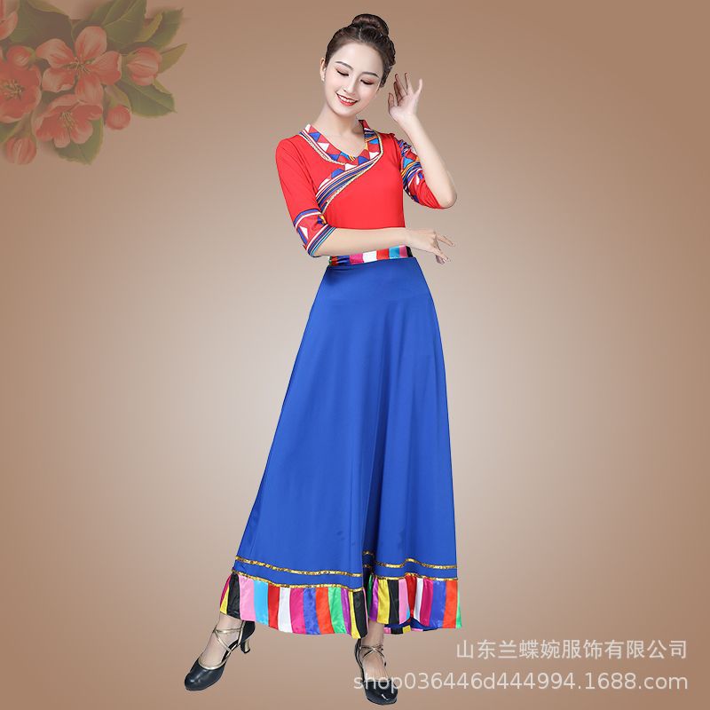 泡棉中袖大红+宝蓝180度长裙.jpg