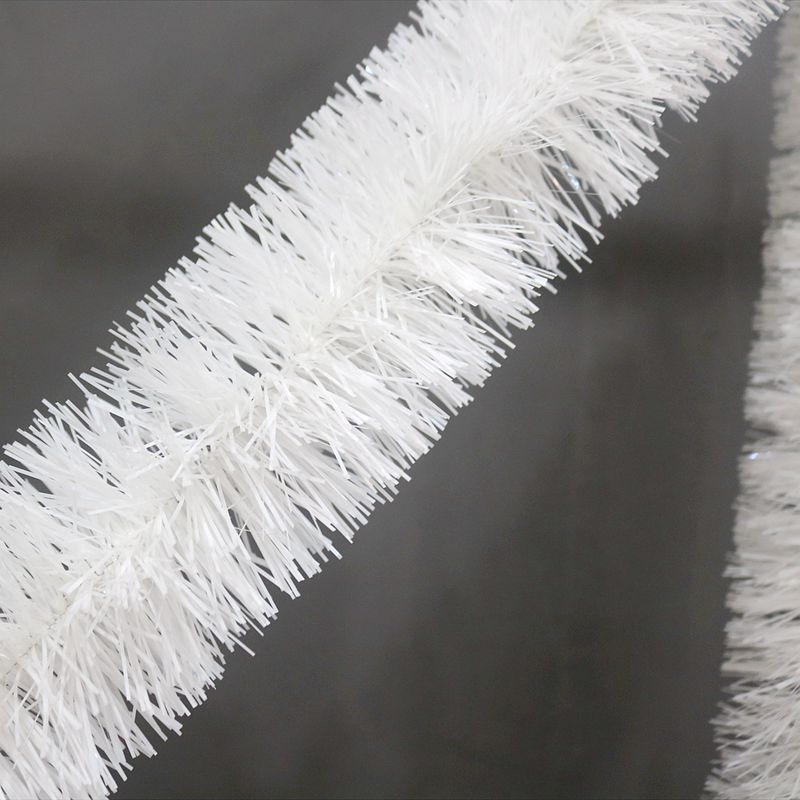 Comercio exterior transfronterizo 2 M Borde blanco copo de nieve color raya Decoración de Navidad lana raya Garland actividad escena diseño Decoración