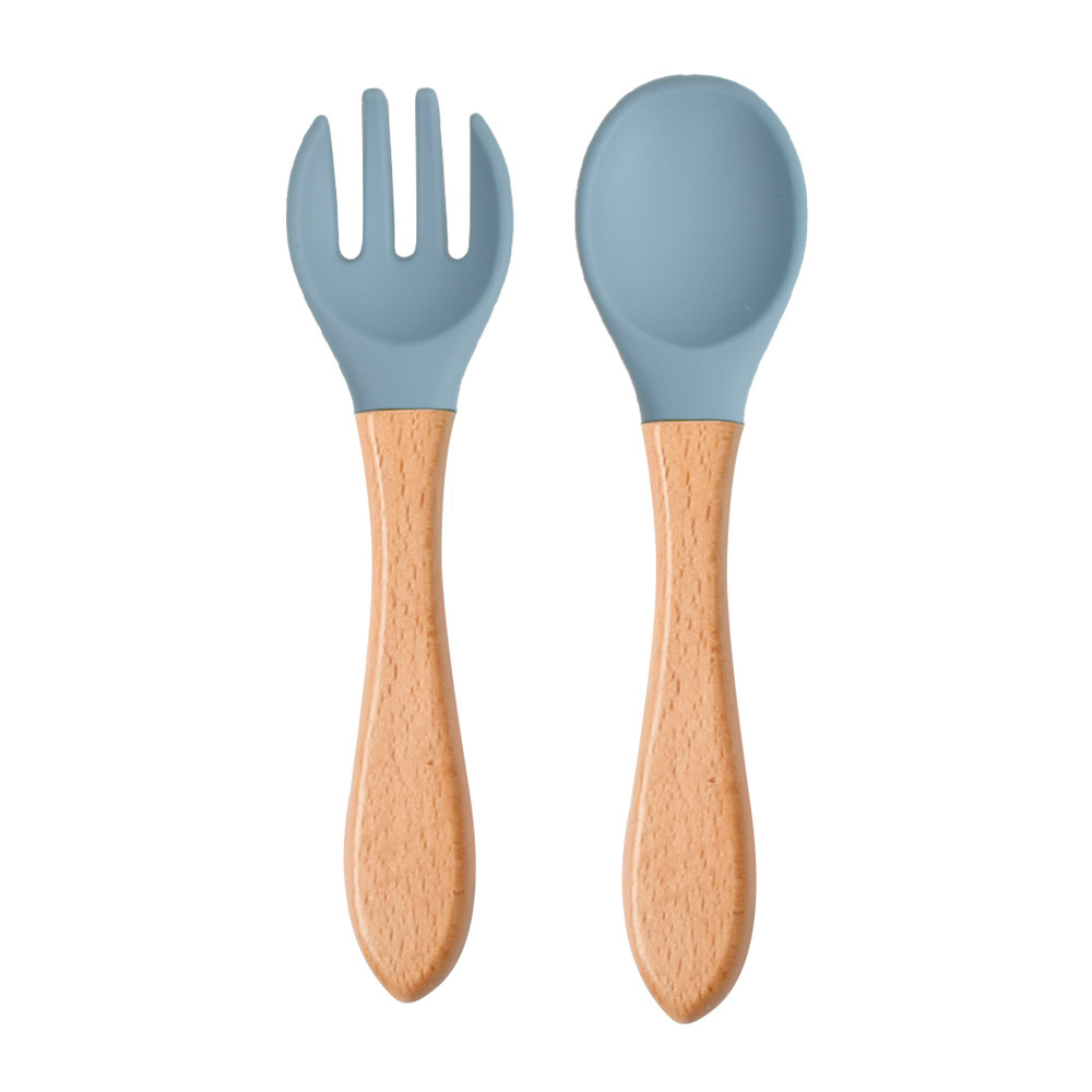 Gray Blue (wooden fork spoon)