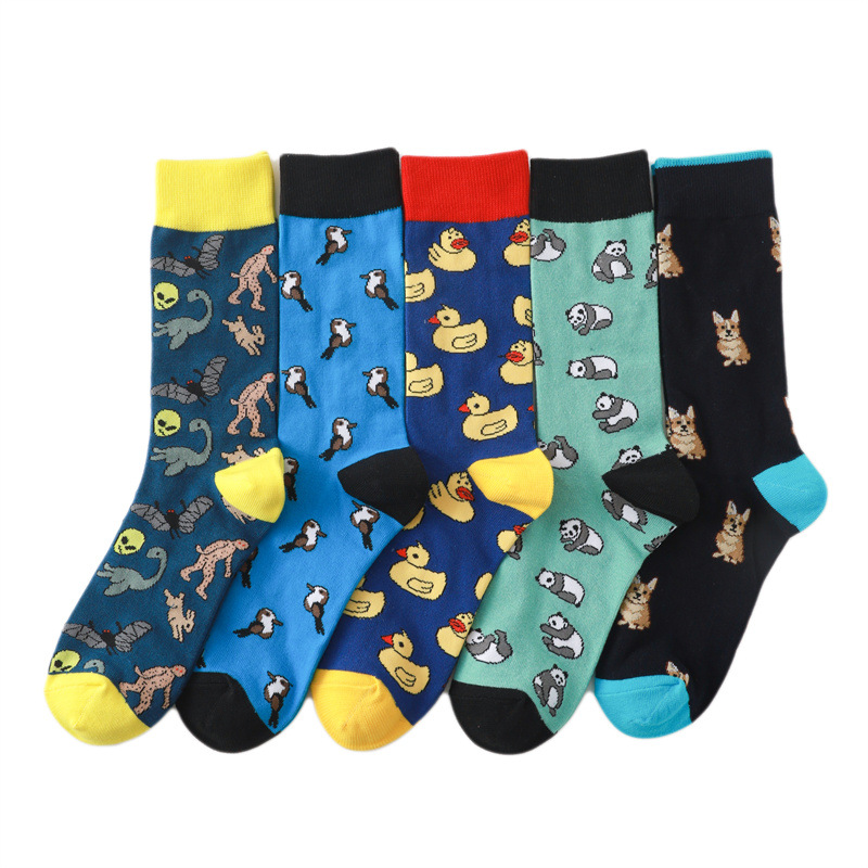 65g Weight Socks Classification Socks Lingerie Type Cotton (more than 50%) Fabric Type A Pair Quantity Casual, Daily Occasion Animal, Color Block Pattern All Seasons Season Unisex Gender Casual, Cartoon Style Style A Pair Casual Cartoon Style Unisex Animal Color Block Cotton (more Than 50%) Crew Socks 3