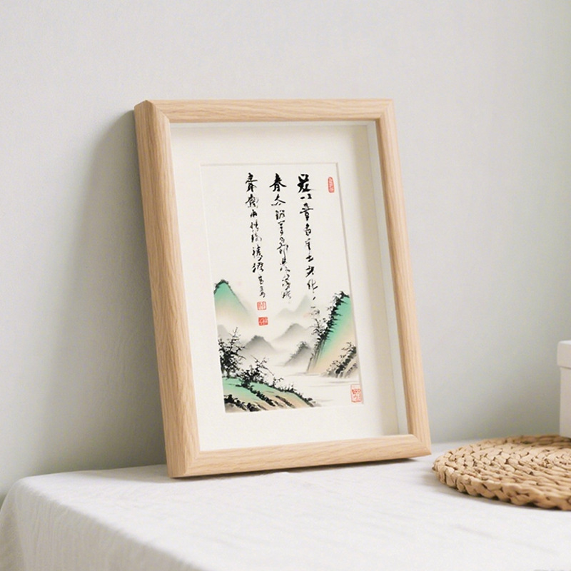 简约木制中空相框摆台6寸7寸8寸创意照片diy立体装饰居家礼物画框|undefined