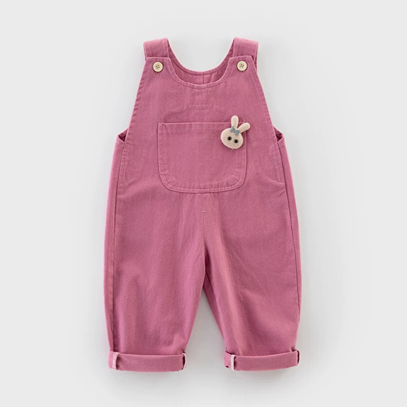 女の子の純綿オーバーオール春と秋 1-2 から 3 歳のベビーワンピースパンツルーズパンツベビー春服|undefined