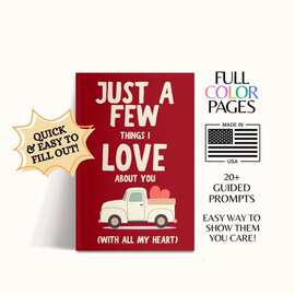 跨境Just A Few Things I Love About You 浪漫爱情填空式礼物书