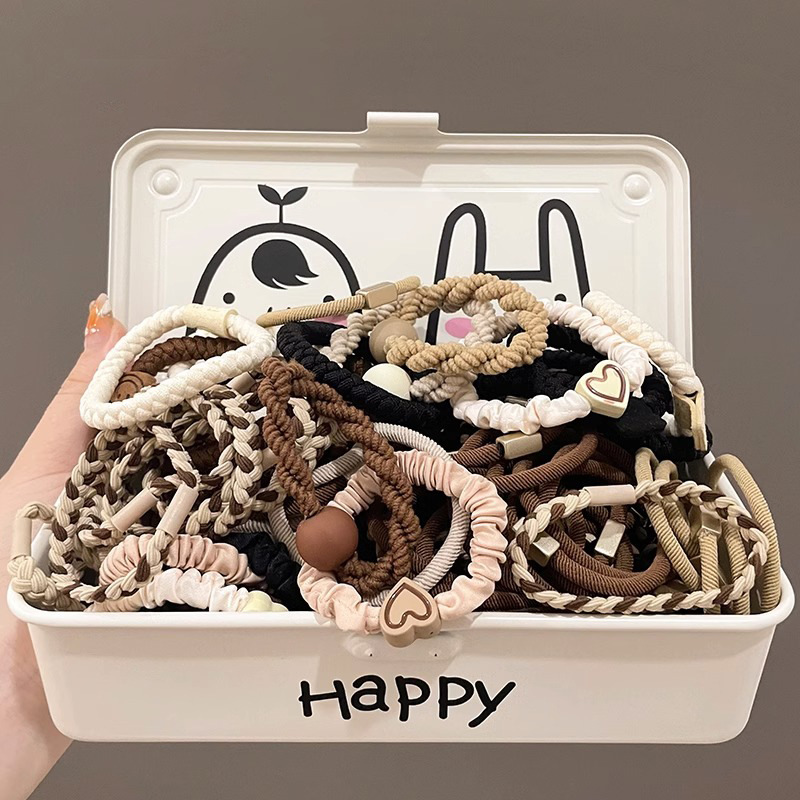 Banda de goma para mujer después de atar la cabeza, cabeza alta, cola de caballo, cuerda de pelo, temperamento, cuerda de cabeza, alta elasticidad, goma elástica duradera, simple nuevo anillo para el cabello