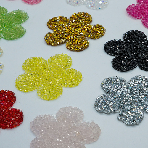 Zhaoshun five-petal flower resin random drilling, hot-drilling and hot-printing small flower hot-melt adhesive clothing, bags, hats, ironing accessories
