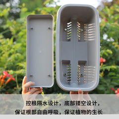 Bulk Extra Large Vegetable Planting Pots for Balcony, Vegetable and Fruit Long Tube Pots, Rectangular Plastic Resin Flower Planters