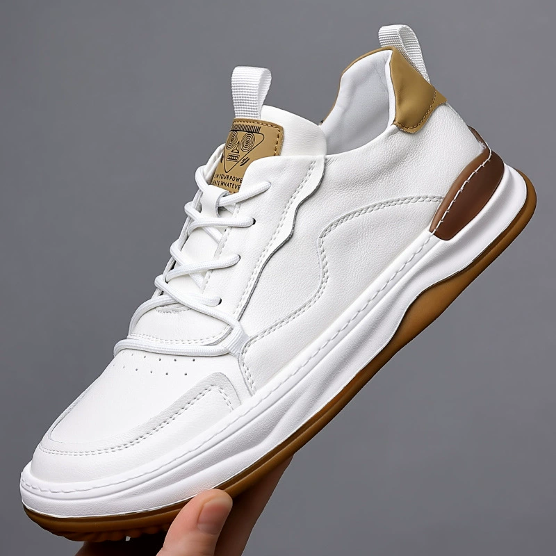 Fashionable trend sneakers, comfortable white shoes, universal casual footwear, sports shoes, autumn, Korean style