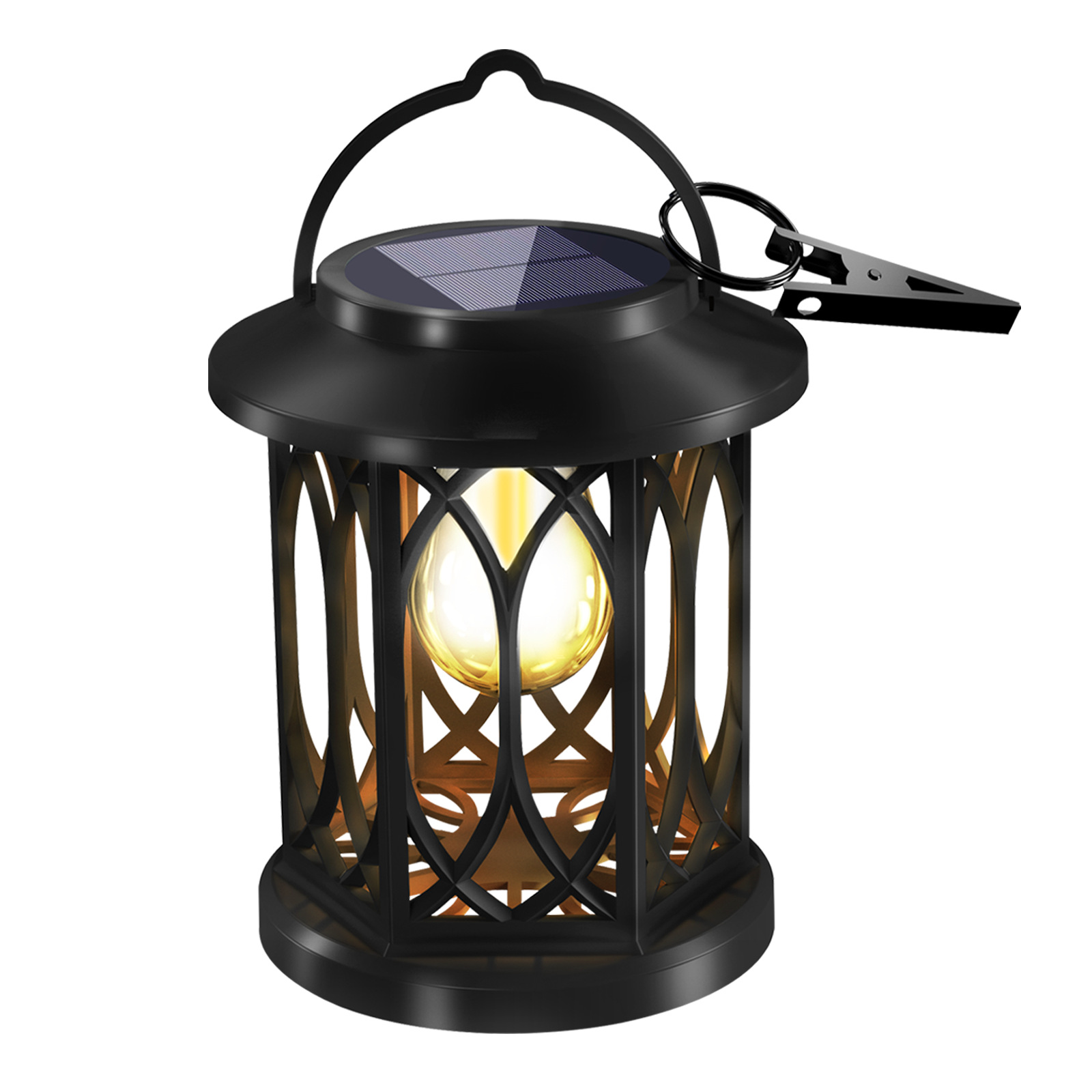 Hot sale lámpara de llama solar al aire libre lámpara de lámpara candelabro lámpara de jardín lámpara de paisaje retro viento de alta potencia lámpara de calle