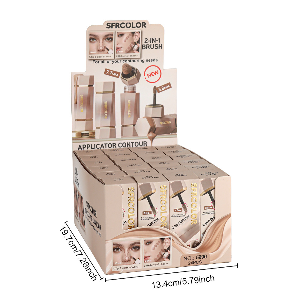 s.f.r color transfronterizo proveedor directo de fábrica impermeable natural sombra de nariz silueta doble cepillo líquido reparación