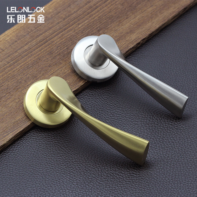 Fábrica personalizada de acero inoxidable 304 manija de la puerta cerradura dividida manija de la cerradura de la puerta interior puerta de la casa del hotel manija de la puerta de madera