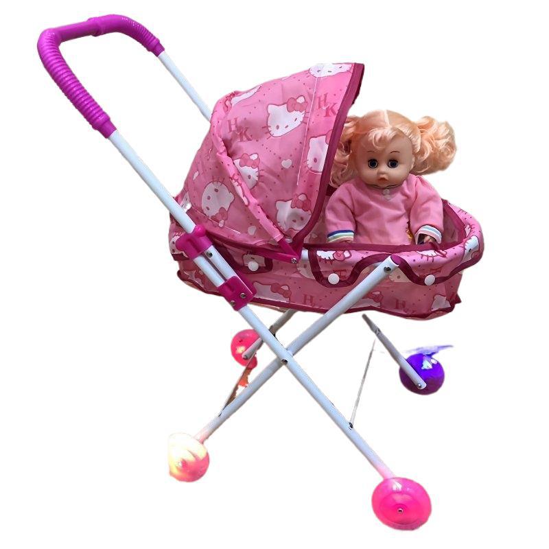 Carrito de Juguete para Niñas de Metal y Plástico Con Luz y Sonido para Juego de Rol