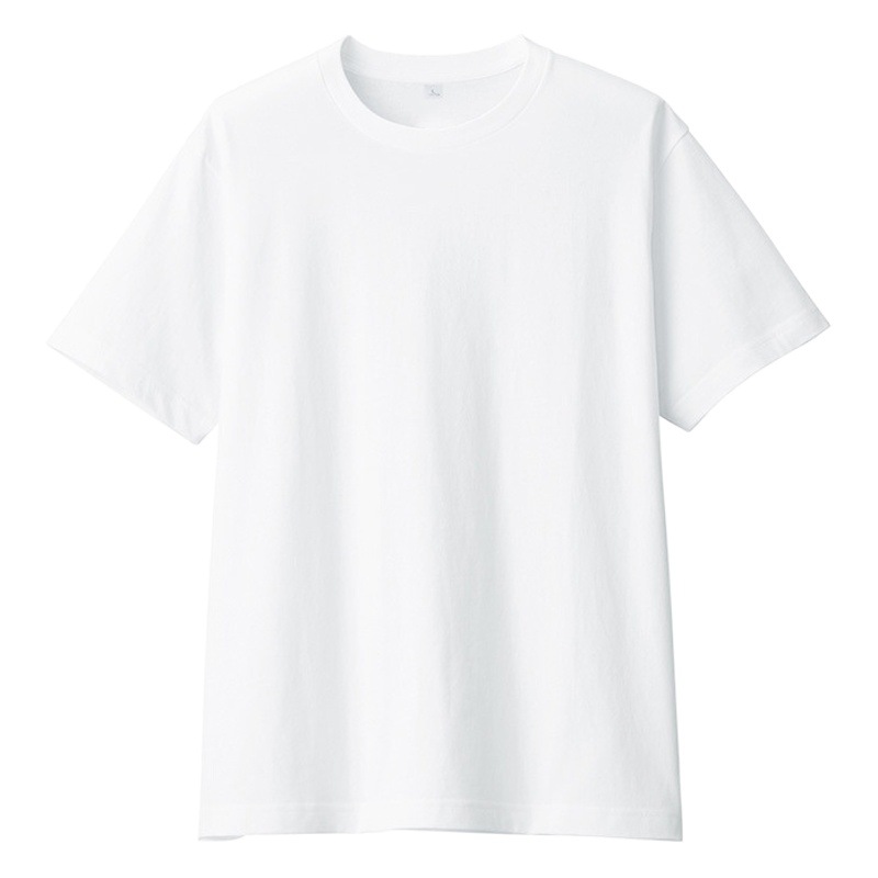 無印日本式良品tシャツ女性用ゆるい丸首tシャツカップルカジュアル全綿黒白半袖tシャツ