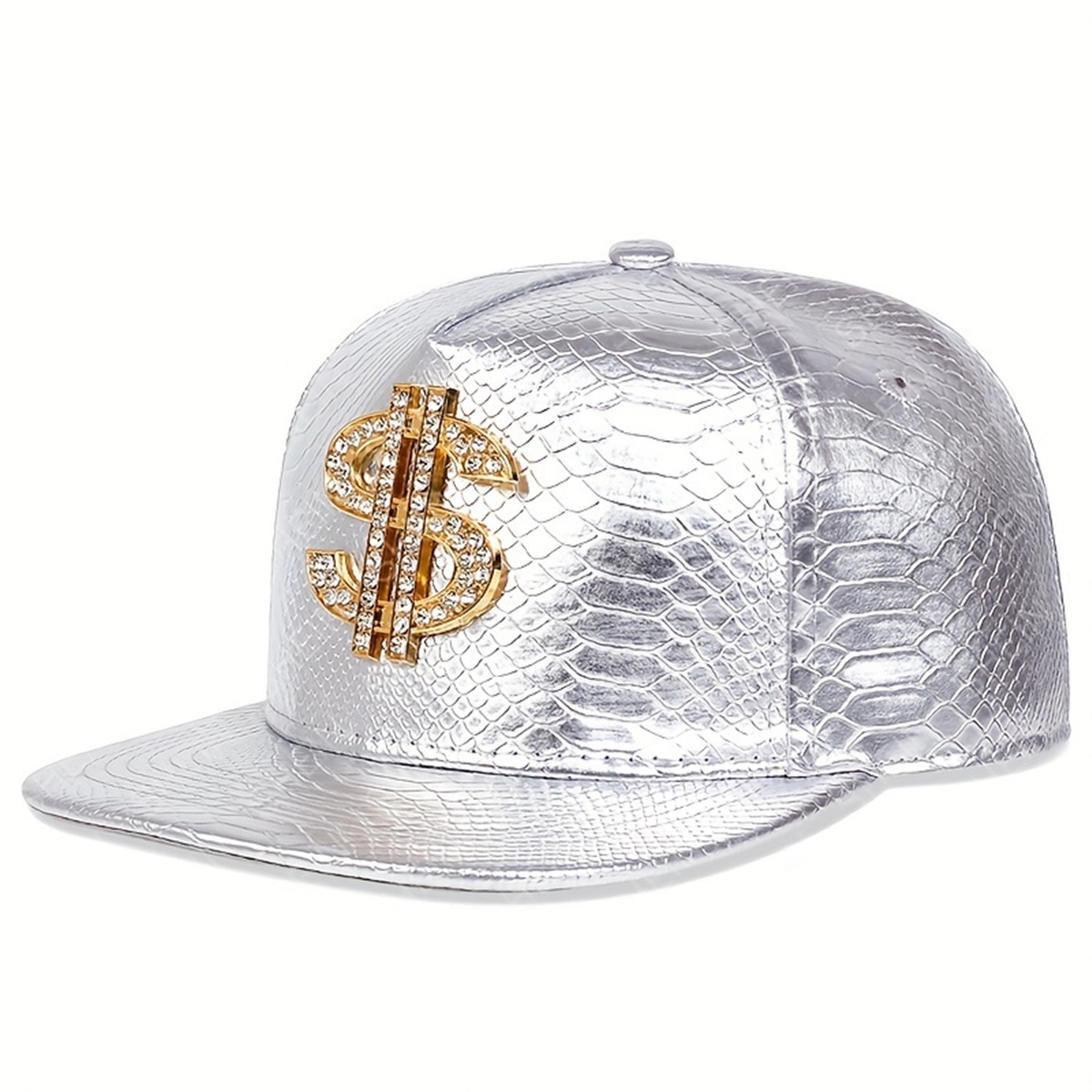 Verstelbare pu baseball cap met metalen logo voor festivals & sport_voghion.com