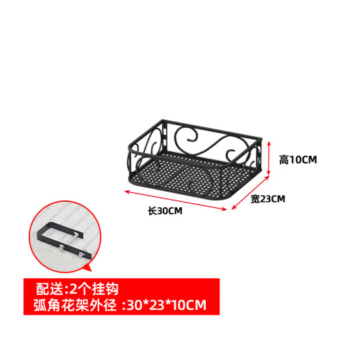 Balcony flower stand hanging wrought iron guardrail flower pot hanger succulent railing flower stand indoor window sill rack