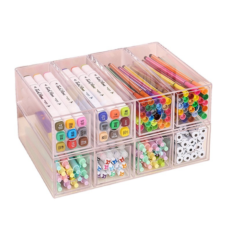 Caja de lápiz caja de almacenamiento de escritorio caja de alumno creativo estudiante Oficina hueco cajón palo marcador papelería almacenamiento