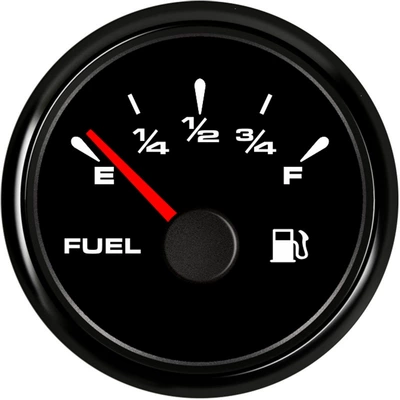 Gauge, Fuel Gauge, Adjustable | automobile instrument - black-frame-black-background-pointer-2