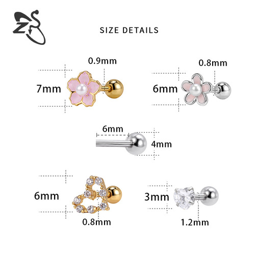 Amazon Classic Flower Stud Earrings for Women, Simple and Compact Daisy-encrusted Diamond Ear Bones, Versatile Trendy Earrings