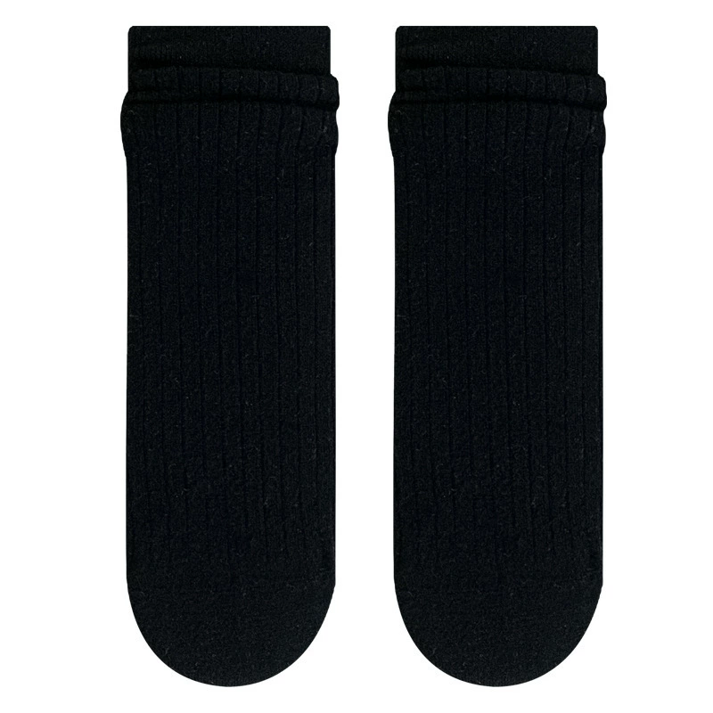 Tide, warm white woolen demi-season winter knee socks, mid-length