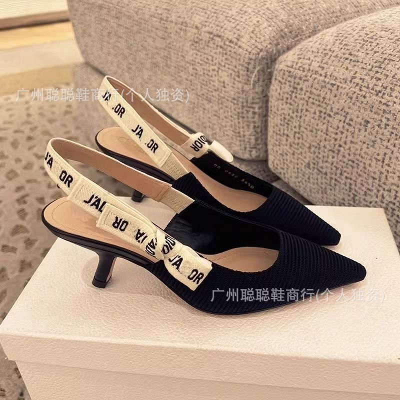 D Home Bow High Heels Sandals Women's 2025 New Letter Cat Heel Knitted High Heel Toe Women's Empty Sandals D Home Bow High Heels Sandals Women's 2025 New Letter Cat Heel Knitted High Heel Toe Women's Empty Sandals