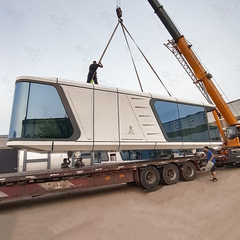 Espacio móvil integrado cápsula Internet celebridad cielo estrellado estación diseño construcción instalación camping integrado Cafetería image 1