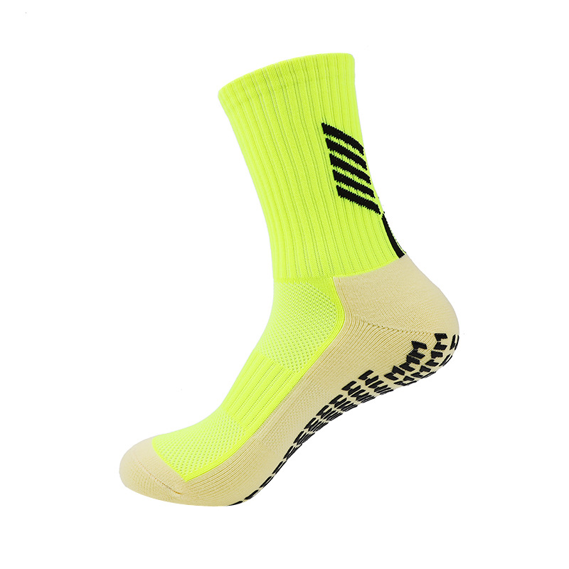 Calcetines de fútbol de media caña unisex para entrenamiento/competición, suela de toalla reforzada，antideslizantes