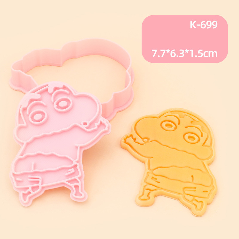 クレヨンしんちゃん漫画クッキー型漫画キャラクター 3D 立体プッシュ式 diy クリエイティブ家庭用ベーキングツール|undefined