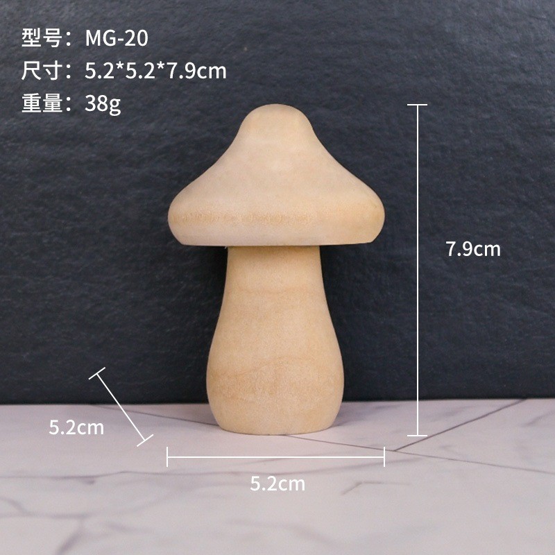 Nuevo producto bricolaje pintado a mano madera embrión fruta árbol de Navidad campana hongo casa se puede colorear regalo de vacaciones preescolar