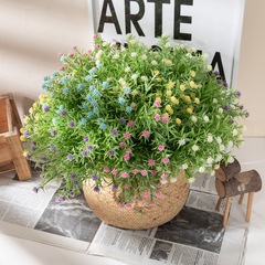 綠植物彩色滿天星花束仿真花廠家假花批發婚慶裝飾INS風MW66666