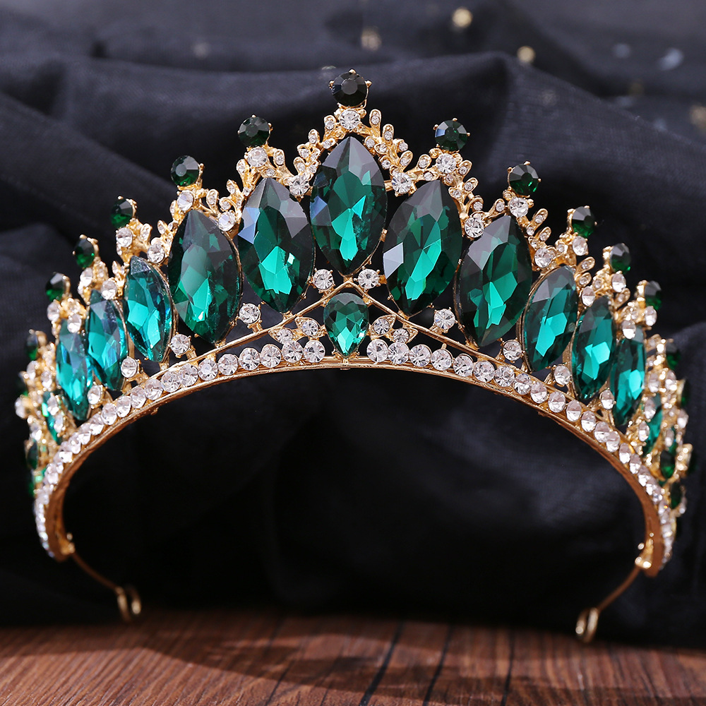 Wedding, Stage Occasion Alloy Material Retro Crown Alloy Inlay Crystal Rhinestones Crown 1 Piece