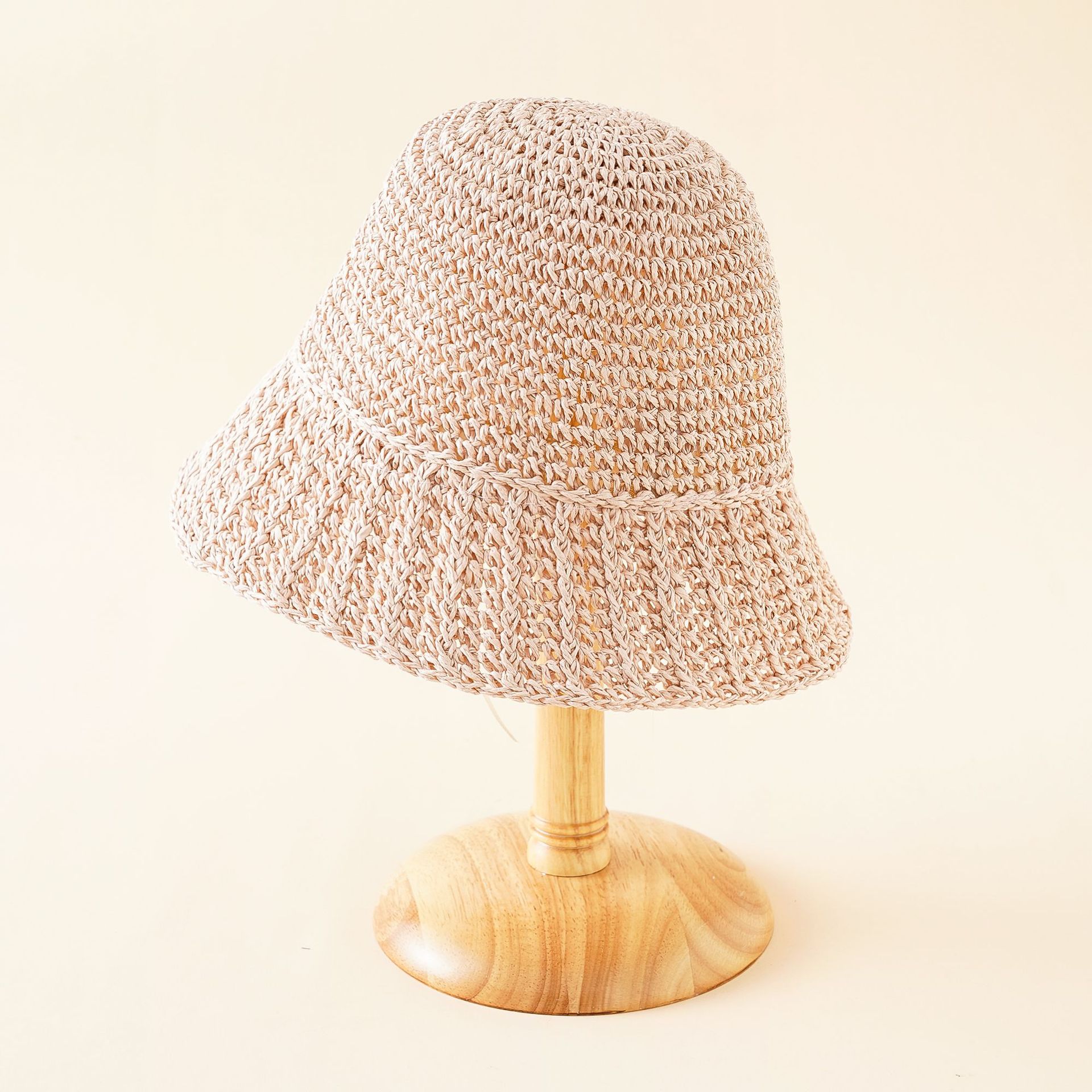 Sombrero de paja de estilo pastoral sombrero de playa de viaje temperamento femenino de verano sombrero de pescador versión coreana femenina sombrero para el sol nuevo pequeño fresco