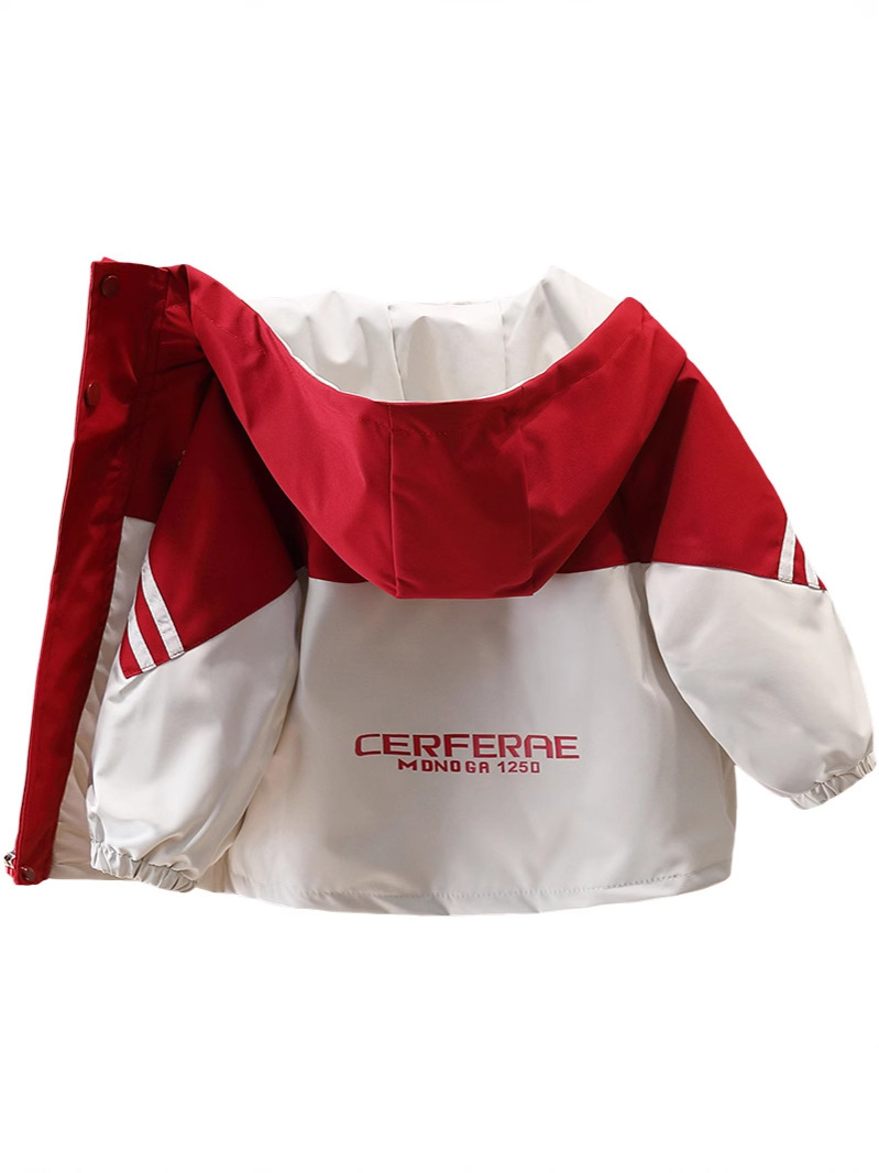 7665 ropa para niños chaqueta de primavera para niños 2025 nueva gabardina con capucha para niños ropa de primavera y otoño color a juego ropa de moda primavera