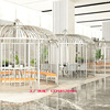 Stainless steel cassette cage large outdoors Arbor Yurt Restaurant sofa Tables and chairs combination originality decorate Dome
