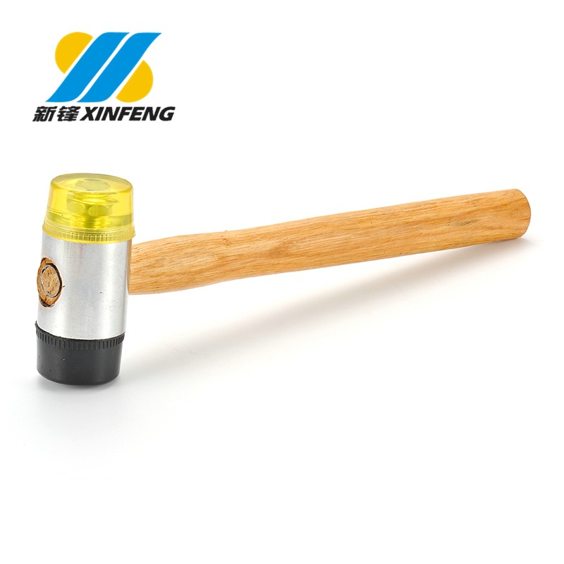 20-50mmPVC安装锤  可换头地板货架安装 皮锤子木柄