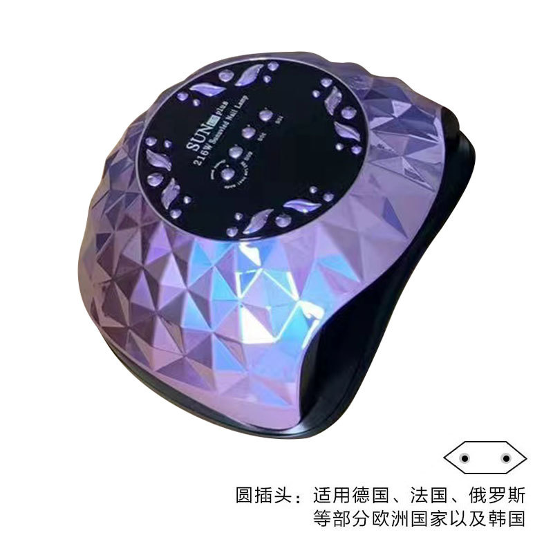 Lámpara de uñas de alta potencia Amazon de 216W, lámpara de fototerapia para uñas, secado rápido, lámpara de curado de gel para uñas de salón, lámpara de curado de esmalte de uñas, transfronteriza