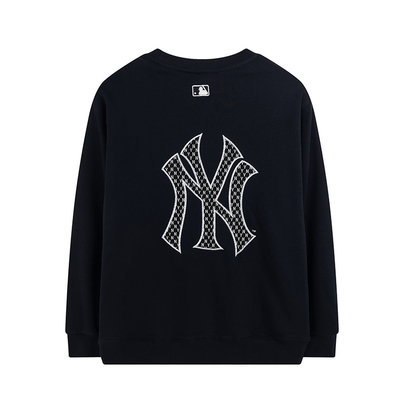 MLB卫衣NY男女圆领男女同款大logo印花ny绣花秋冬毛圈卫衣上衣女|undefined