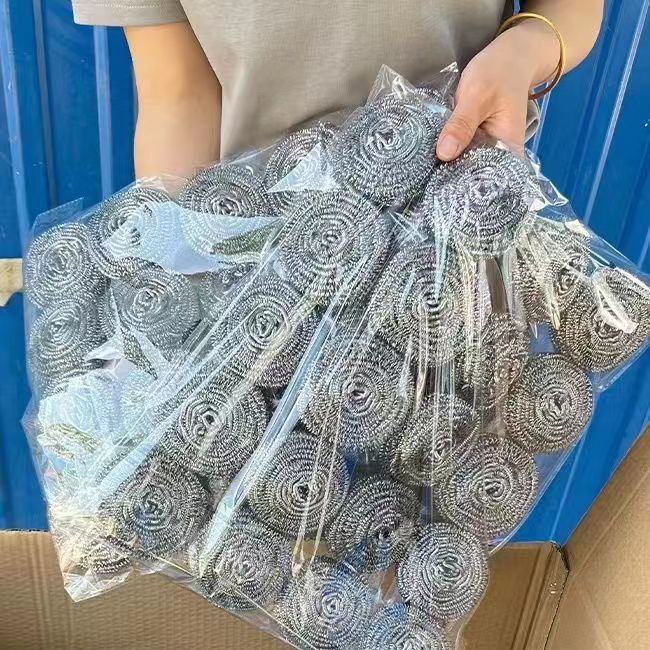 핸들 보내기] 스테인레스 스틸 와이어 볼 청소 냄비 주방 청소 녹이없는 공장 직접 벽난로 커버