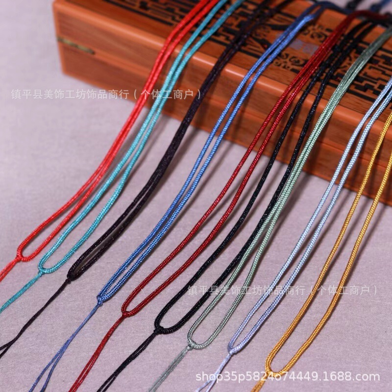 Hand-Woven Necklace Rope, Thin Adjustable Pendant Lanyard, Men's and Women's Pendant Jade Pendant Clavicle Rope, Factory Direct Sale