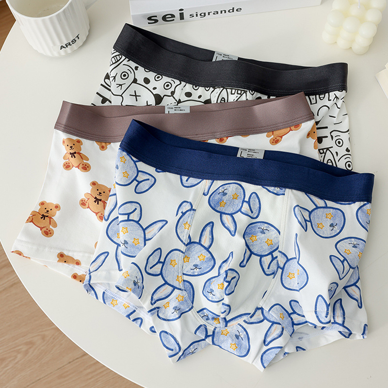 3 rabbit head-brown bear-graffiti