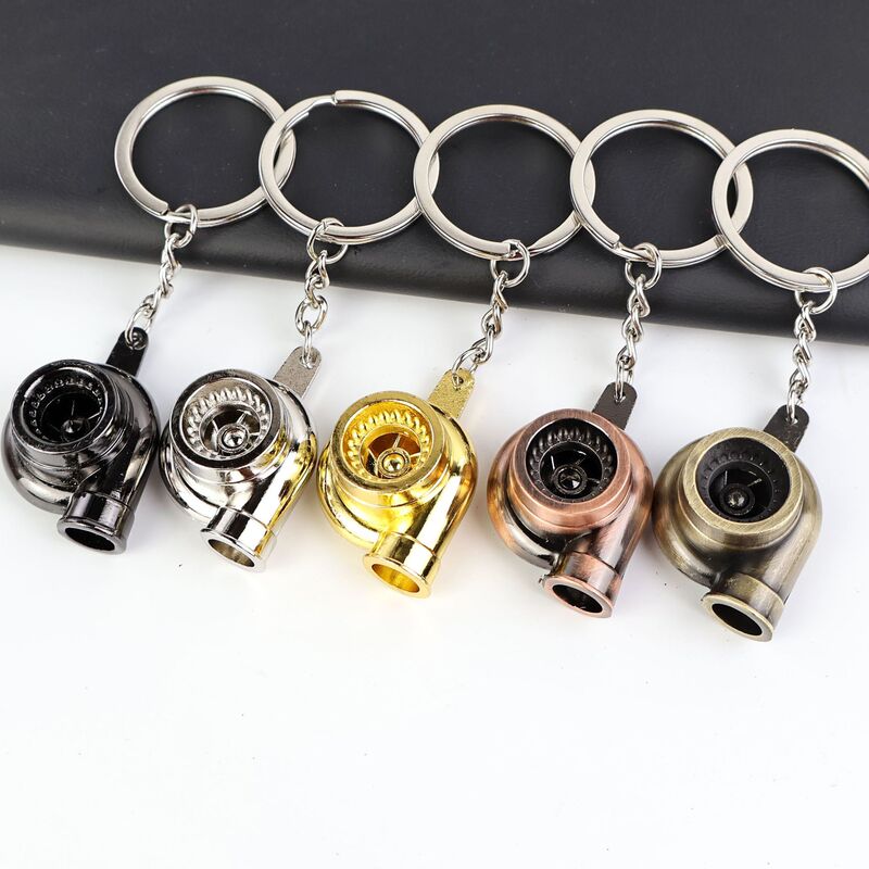 Car keychain modified blower hub key ring turbocharger high-end keychain pendant wholesale