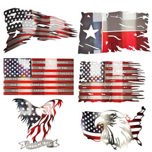 美国独立日爱国者老鹰地图金属挂摆件老士兵国旗铁艺剪影铁艺精品